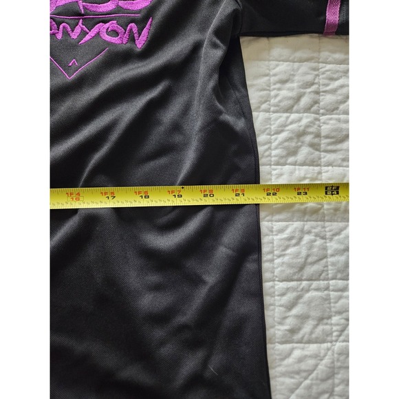 Bass Canyon #23 Black & Purple Embroidered Sportswear Festival Baseball Jersey M - Picture 7 of 12